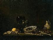 Jan van de Velde Still life with wineglass painting